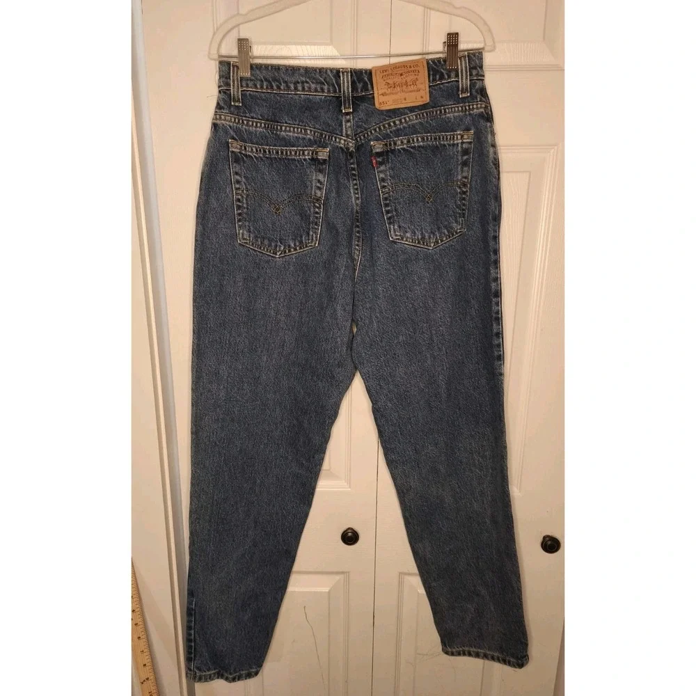 Levi's 551 Size 14 MED Relaxed Fit Tapered Leg MOM Jeans Women's Vintage 90s‎